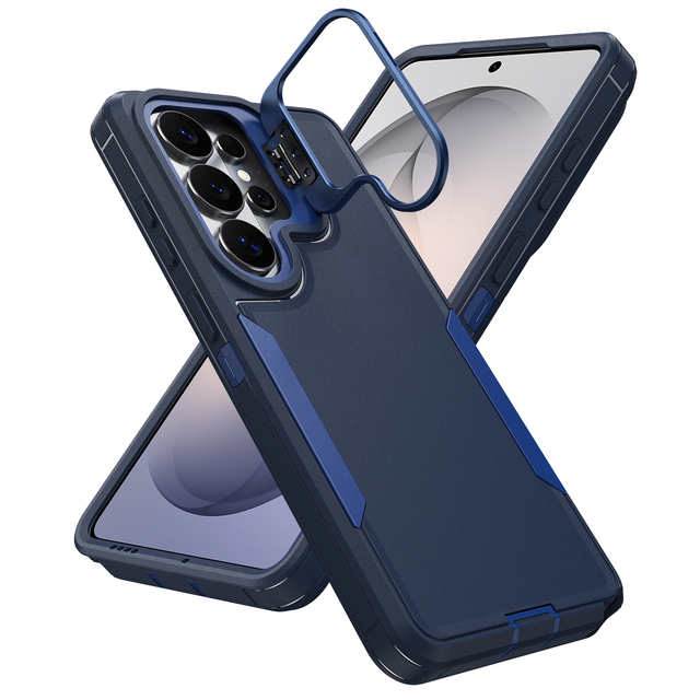 Armor Shockproof Defender Camera Holder Phone Case for Samsung Galaxy S26 Ultra S25 Plus S24 S23 FE S22 Hard PC+TPU Back Cover