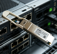 Modul Transceiver Optik QSFP-100G-ZR4-S 100GBASE-ZR4 QSFP28 100G 1310nm 80km Duplex Dual LC SMF Fiber Optik Garansi 3 Tahun