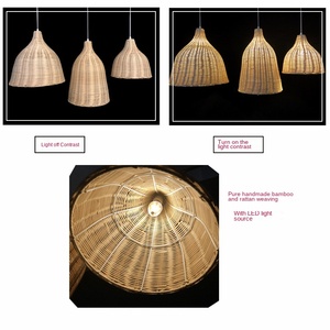 Lámpara de araña de tejido de bambú clásica Popular, accesorio de luz natural para Baño, Dormitorio, cocina, sala de estar, pasillo, decoraciones para el hogar - Product Image 2