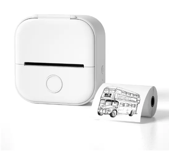 Phomemo Portable mini printer T02 with cute case Thermal Printer for mobile phone printer for study,stickers,photos