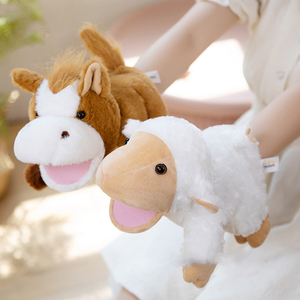 ของเล่นตุ๊กตาสัตว์นุ่มนิ่มแบบกำหนดเองได้ สำหรับการศึกษาปฐมวัย ตุ๊กตา<span class=keywords><strong>หมู</strong></span> ตุ๊กตาวัว หุ่นมือ - Product Image 2