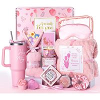 Aollewoiti 15-teiliges rosa Pflege-Geschenkset mit Decke, Tasse und Kerze für Frauen, Geburtstagsgeschenk, Gute-Besserungsgeschenk