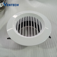 Ventech VDV-A3 – Diffuseur de retour d'air circulaire moderne en plastique pour plafond, pour système de ventilation CVC