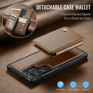 JEEHOOD Housse à rabat détachable Portefeuille magnétique en cuir pour Samsung pour Galaxy S24 S23 S22 S21 <span class=keywords><strong>S20</strong></span> S23 FE pour Samsung S24 Ult - Product Image 4