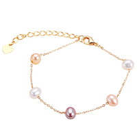 Bracelet HECATE Ciel Étoilé Perle Mabe pour Femme, Luxe Léger, Mode Niche, Grade AA, Plaqué Or 18K, Simple, 5.5-6MM, Bijou à Porter au Poignet