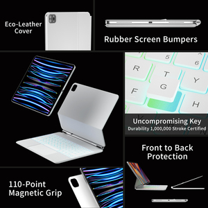 Ma thuật bàn phím trường hợp đối với <span class=keywords><strong>iPad</strong></span> Pro 11 12.9 2018 2020 2021 Nga <span class=keywords><strong>Arabic</strong></span> Hàn Quốc Hebrew Tây Ban Nha phụ kiện bàn phím - Product Image 6
