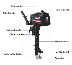 Moteur hors-bord à essence personnalisé, neuf, 5HP, 102cc, T5, avec arbre court/long - Product Image 2