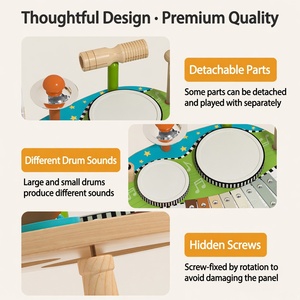 Tavolo Musicale in Legno Letop, Set di Strumenti Musicali per Bambini da 2 a 4 Anni, Giocattolo Educativo Montessori per l'Apprendimento Precoce - Product Image 3