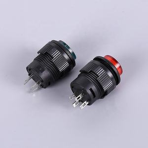 Interrupteur à bouton-poussoir LED rond à verrouillage automatique R16-503AD R16-503BD, réinitialisation momentanée, 250VAC 3A - Product Image 4