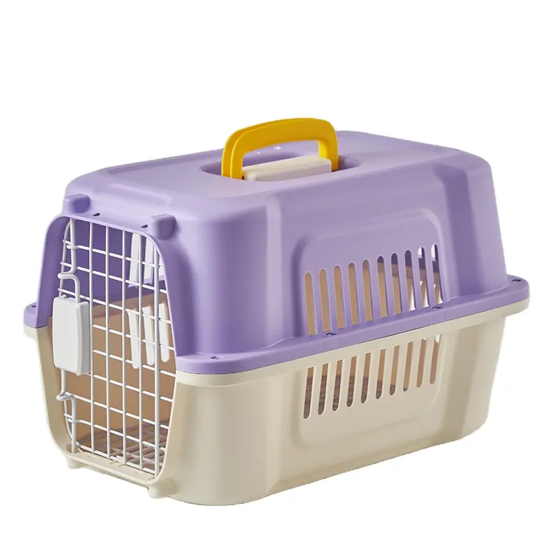 Fast Shipping Wholesale Manufacturer Plastic Durable Dog Air Transport Box Cat Carrier Travel Product Luxury Pet Aviation Box