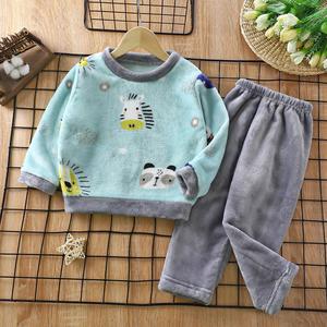 Conjunto de <span class=keywords><strong>Pijamas</strong></span> de Franela Rosa Personalizado para Niñas, Ropa de Dormir para Niñas Pequeñas/<span class=keywords><strong>Adolescentes</strong></span>, Otoño <span class=keywords><strong>Invierno</strong></span> - Product Image 4