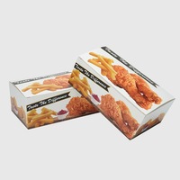 Caja de Papel para Alimentos Rápidos con Logotipo Impreso Personalizado para Alitas de Pollo, Nuggets, Hot Dogs y Hamburguesas