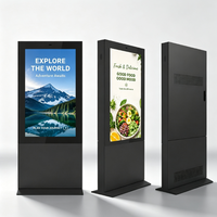 Affichage numérique extérieur personnalisé de 55 pouces, Totem IP65 étanche, écran LCD publicitaire interactif, signalisation numérique étanche