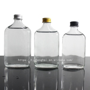 Flacon de poche en verre bouteille en verre avec bouchon en aluminium 200ml bouteille boisson pour bière lait boisson parfum tequila brandy bouteille de jus - Product Image 4