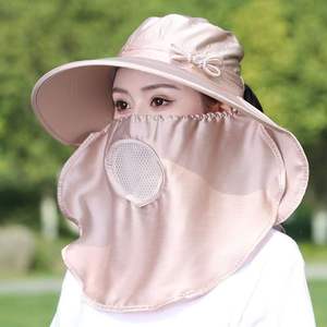 Sombrero de Sol para Mujer con Protección Facial UV, Transpirable, Tipo Bucket, para Exteriores, con Protector de Cuello, Ideal para Recolectar Té - Product Image 3