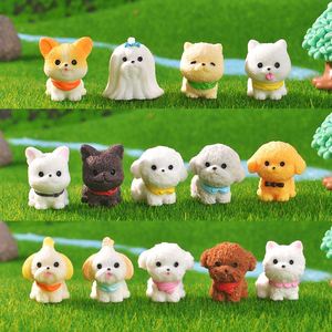 Figurines de chiens miniatures en résine assorties, adorables miniatures d'animaux pour l'artisanat DIY, jardin féerique, micro-paysage, maison de poupée, décoration intérieure - Product Image 4