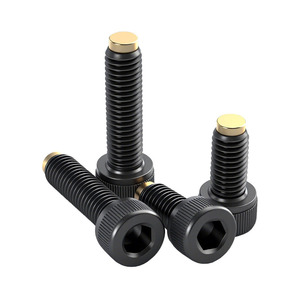 Black Oxide Knurled Hex Socket Head <b>Set</b> <b>Screw</b> Steel Stop Point Fastener Coarse Thread M36 40mm - Product Image 5