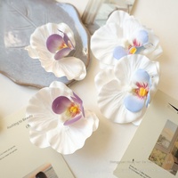 Kepala Bunga Anggrek Phalaenopsis Buatan Gaya Baru, Bunga Palsu Plastik Lembut Gaya Korea, Bunga Impor