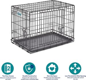 Đa chức năng Dày Chó Thùng chó nhỏ Cũi chó playpen Puppy lồng đôi cửa nhiều <span class=keywords><strong>Stackable</strong></span> mạnh mẽ thép carbon kim loại - Product Image 2