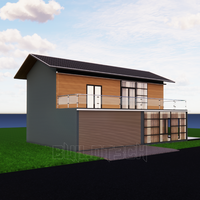 Maison familiale de 257.4 m² 5 chambres à coucher Maison modulaire préfabriquée de 2 étages clé en main entièrement finie en Côte d'Ivoire