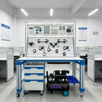 Sistema di Controllo PLC Pneumatico Trasparente Commerciale, Attrezzatura da Laboratorio per Scuole Tecniche e Professionali