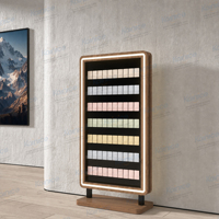 Kainice-Présentoir double face en bois pour cartes cadeaux, présentoir pour cartes de jeu à collectionner, éclairage LED