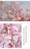 Arche florale artificielle rose romantique pour proposition de mariage et décoration de restaurant