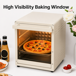 <span class=keywords><strong>Four</strong></span> électrique multifonction 15L, <span class=keywords><strong>mini</strong></span>-<span class=keywords><strong>four</strong></span> de cuisson 750W avec chauffage supérieur et inférieur, porte en verre trempé pour gâteaux, pizzas, toasts - Product Image 2