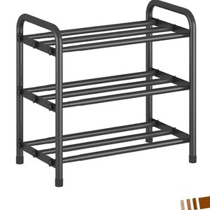 Modern 3-Tier Metal <b>Shoe</b> Rack Freestanding <b>Space</b> <b>Saving</b> Design for Home Living Room Furniture - Product Image 1