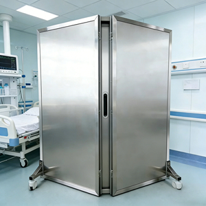 Barrière mobile de blindage radiologique interventionnel en plomb, écran pliable en plomb, prix usine pour centre de <span class=keywords><strong>médecine</strong></span> nucléaire - Product Image 1