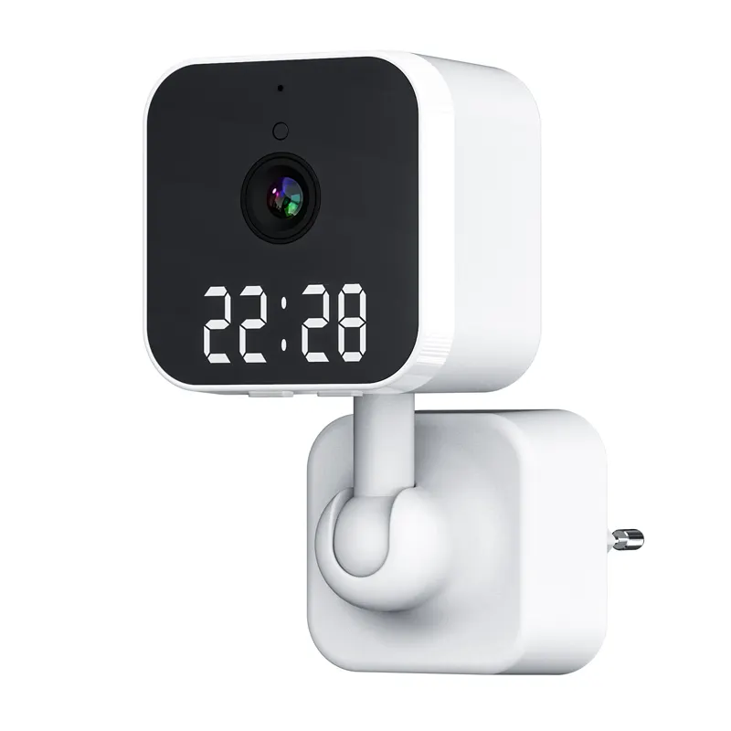 Caméra de surveillance Wifi Accueil Horloge Prise Appareil photo numérique Graffiti Caméra d'action Vlogging sans fil