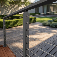 XYF DIY Balustrade de balcon et rampe d'escalier extérieurs modernes avec câbles OEM