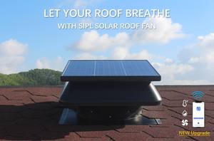 Ventilador <span class=keywords><strong>Solar</strong></span> Automático para Telhado 60W 14 polegadas com Duto de Ar IP68 Motor Sem Escovas Reduz o Calor e a Umidade no Sótão Resfria a Casa Reduz os Custos de Ar Condicionado - Product Image 4