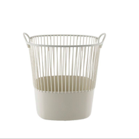 Panier à linge en plastique pour vêtements sales, bac à linge de salle de bain pour trier et ranger les vêtements et les serviettes