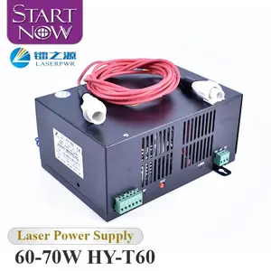 HY-T60 Co2 Perangkat Laser 60W Co2 Laser Generator 110V 220V PSU High Voltage Power Supply untuk Co2 laser Engraving Mesin Pemotong