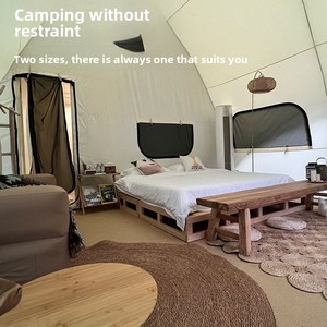 เต็นท์แกลมปิ้งทรงเรือใบ ผ้าอ๊อกซ์ฟอร์ด 900D กันน้ำ ป้องกันรังสียูวี 50+ โครงเหล็กชุบสังกะสี ทนไฟ สำหรับแคมป์ปิ้งและรีสอร์ท - Product Image 2