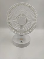 Ventilateur de table en plastique à hauteur réglable avec commande mécanique, 4 vitesses, batterie intégrée de 2000 mAh pour utilisation en voiture ou à l'hôtel