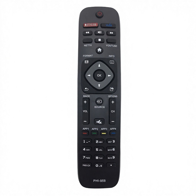 PHI-958 Remote Control with 8-12m Range Compatible with for SMART TV URMT39JHG003 Series