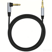 Câble audio AUX double embout plaqué or 3,5 mm, coudé, portable, mâle-mâle, pour systèmes audio de voiture, haut-parleurs et téléphones