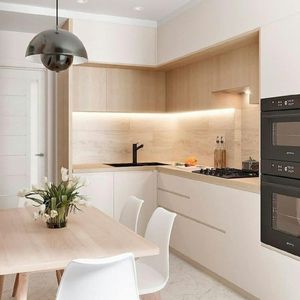 Nhà bếp melamine hiện đại tùy chỉnh với kệ mở và dụng cụ treo cho nhà bếp gia đình ấm cúng - Product Image 4