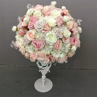 Centres de table de boule de fleur rose de luxe FL-166 en vrac boule de fleur florale de 80cm pour la décoration d'événement de mariage
