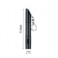 Sifflet de camping 3-en-1 avec logo personnalisé, lampe torche LED, outil de survie avec porte-clés, outil d'urgence portable pour l'extérieur, cadeau promotionnel