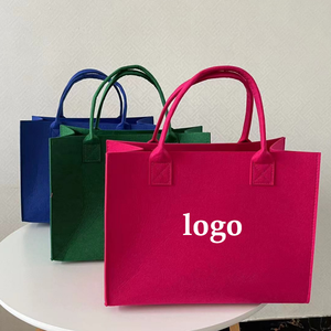 Tùy chỉnh lưới màu đỏ cảm thấy túi xách với Cuốn Sách Nhỏ màu đỏ cùng một túi Tote mẫu thư trực tiếp từ nhà sản xuất bán buôn - Product Image 1