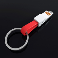 Persediaan pabrik Shenzhen murah gantungan kunci kabel USB kabel Data tipe C, pengisi daya Multi telepon 3 dalam 1 untuk iPhone