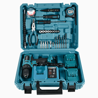 Perceuse à percussion sans fil 21V, kit compact 240V avec visseuse à chocs, batterie lithium-ion 21V, embouts de perçage