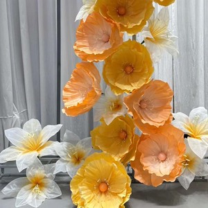 Fleur artificielle géante en papier multicolore faite à la main <span class=keywords><strong>L</strong></span>-058 pour décoration de mariage, vitrine, fête des mères, décoration de la maison - Product Image 3