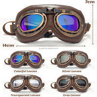 Lunettes de soleil pour chiens de taille moyenne à grande, style aviateur rétro, avec verres en polycarbonate