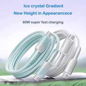 Chất Lượng Cao 60W 5A Nhanh Chóng Sạc USB-C Để C Cáp 1M Tinh Khiết Đồng Với Nylon Áo Khoác Cho Máy Tính Cho Điện Thoại 15 16 Pro Max - Product Image 3