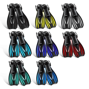 Onda professionale allenamento Silicone aperto tacco lungo pinne gomma Sport acquatico immersioni subacquee per adulti - Product Image 2