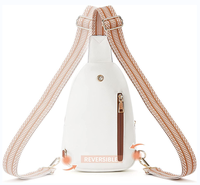 Sac bandoulière croisé en similicuir pour femme, multi-poches, avec large sangle réversible, sac banane décontracté, vente en gros, personnalisable